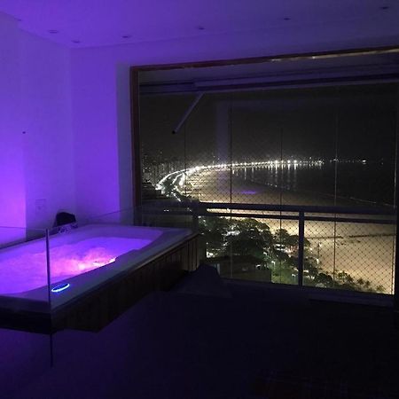 Maravilhoso Apto Vista Mar Jacuzzi Wi Fi Pé Areia Santos  Exterior foto