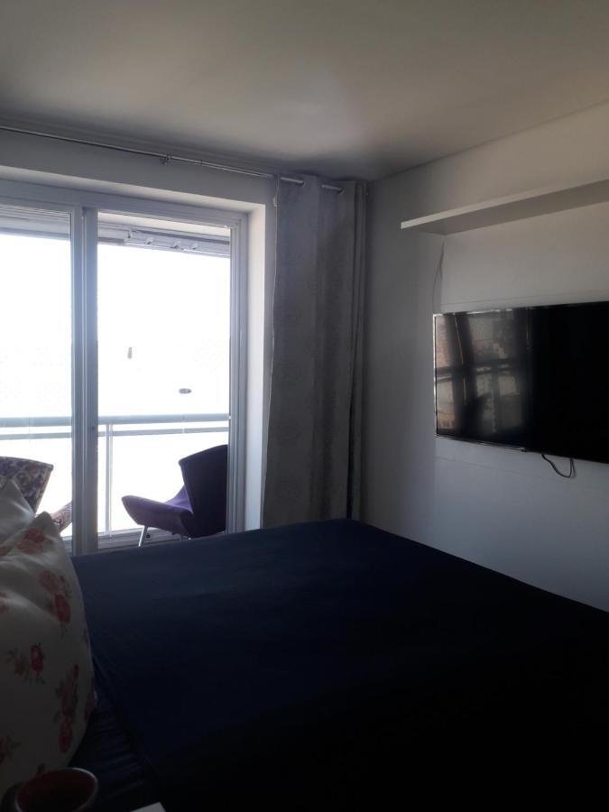 Maravilhoso Apto Vista Mar Jacuzzi Wi Fi Pé Areia Santos  Exterior foto