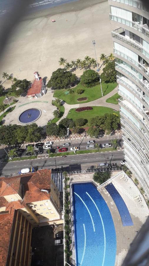 Maravilhoso Apto Vista Mar Jacuzzi Wi Fi Pé Areia Santos  Exterior foto