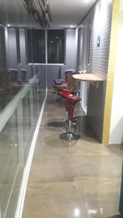 Maravilhoso Apto Vista Mar Jacuzzi Wi Fi Pé Areia Santos  Exterior foto