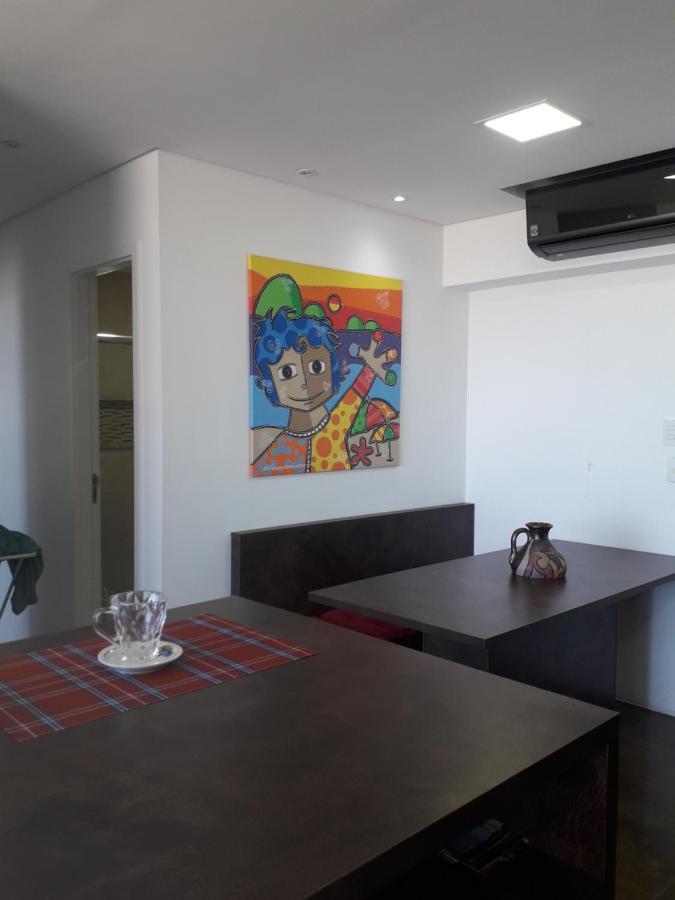 Maravilhoso Apto Vista Mar Jacuzzi Wi Fi Pé Areia Santos  Exterior foto
